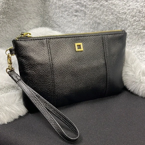 Lodis | Bags | Lodisone Size Leather Wristlet Pebbled Black  display picture 3